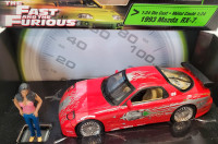  1:24 ERTL Fast and Furious 1993 Mazda RX-7 Mia Toretto Figure