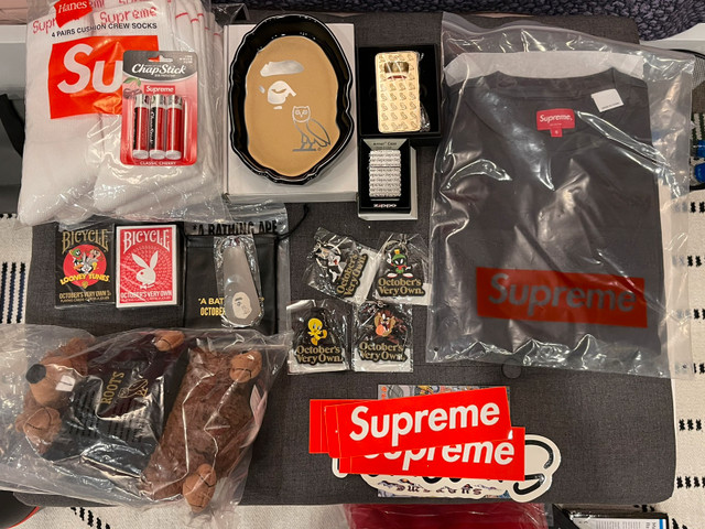 Bunch of OVO/BAPE/SUPREME Accessories  in Arts & Collectibles in Mississauga / Peel Region - Image 3