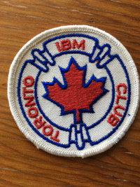 Embroidered TORONTO IBM CLUB Badge