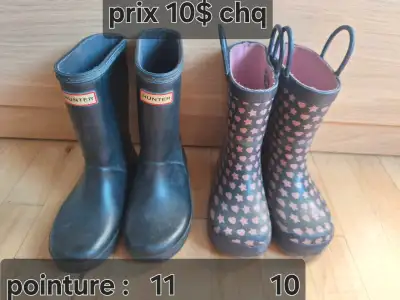 bottes de pluie enfant 4 ans à 7 ans taille 10, 11, 13, View more