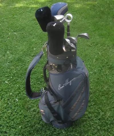 RH Men's Full 14 Set TAYLORMADE Driver, 3 Wood, Hogan Staff Bag, View more