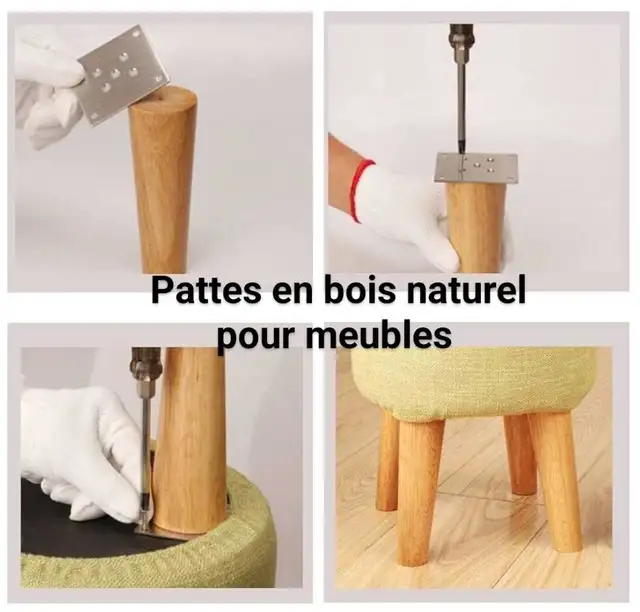 Neuf 4 pattes en bois naturel  in Other in City of Montréal - Image 3