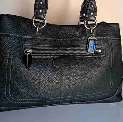 Coach Black Leather Bag, View more