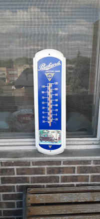 Vintage 1980s Packard Motor Cars metal thermometer