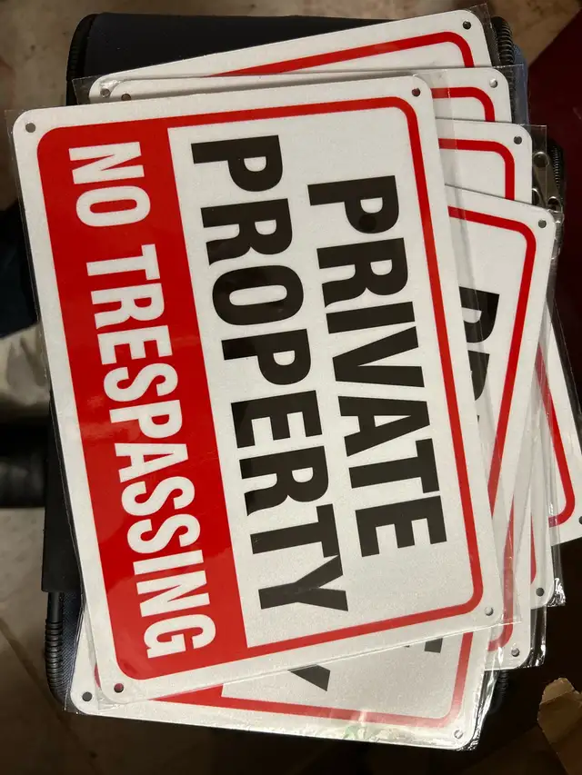 Private Property No Trespassing Signs