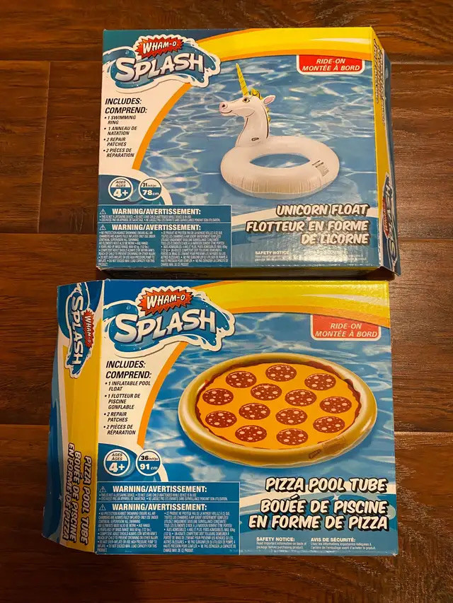 Unicorn and Pizza Pool Floaties in Toys & Games in Windsor Region