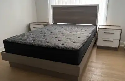 Lit, matelas et tables de nuit, View more