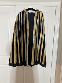 Ladies mink and suede cape 