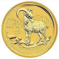 Pièce or chevre/bullion gold goat 2015 1/4 oz 13.650