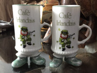 2 vintages café Irlandais mug, GiftCraft Japan