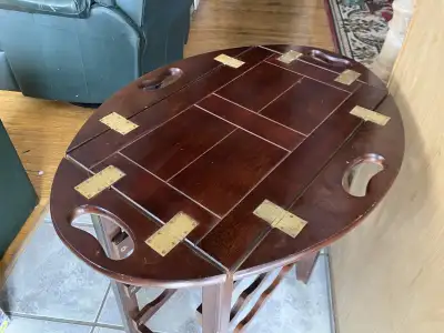 Vintage wine rack removable Tray sides fold up or down 27.25 x 19.25 x 28”H Sides are 3.5”