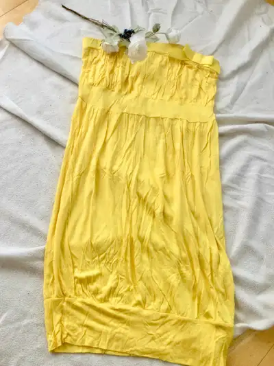 Yellow Stretch Cotton Dress (large), View more