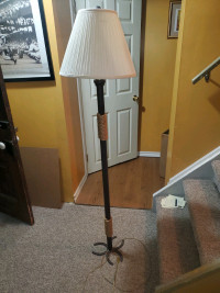 Unique Horseshoe & Rope Floor Lamp