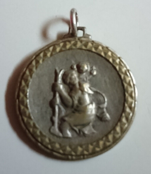 Vintage Italian Saint Christopher and Jesus Large Pendant in Arts & Collectibles in Oshawa / Durham Region