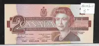 Canada bills 1986 uncirculated
