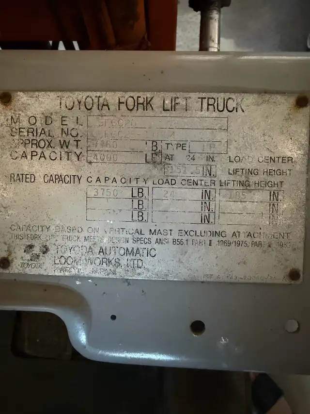Toyota forklift | Other | Lethbridge | Free local classifieds - Kijiji