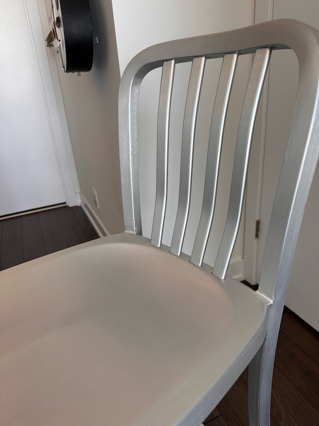 Crate & Barrel Counter Stool - Gorgeous Silver Finish in Chairs & Recliners in City of Toronto