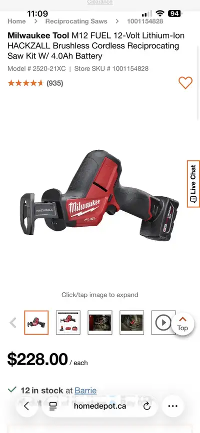 Milwaukee Tool M12 FUEL 12-Volt Lithium-lonHACKZALL Brushless , View more
