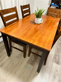 Wooden dinning table with 4 chairs