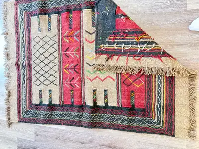 Rug #59 – Persian Quchan Wool Kilim – 5.1 × 3.6 ft – $160, View more