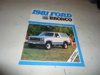 1981 Ford Bronco Sales Brochure. Like New. Can Mail in Canada.