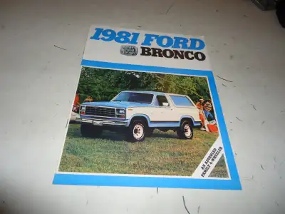 1981 Ford Bronco Sales Brochure. Like New. Can Mail in Canada., View more