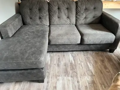 grey couch, View more