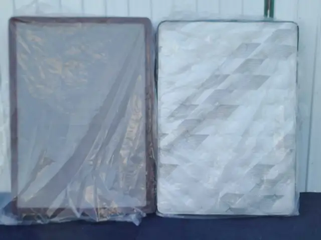Queen size bedframe, Mattress and Box Spring Set in Beds & Mattresses in Delta/Surrey/Langley - Image 4