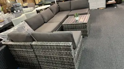 brand new 7pc rattan wicker patio set sectional, View more