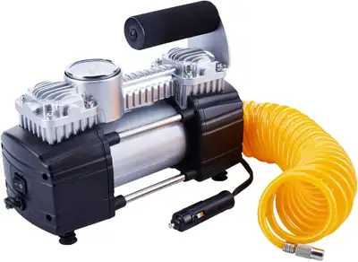 Brand New, never used 12V Tire Inflator-Heavy Duty Double Cylinders Direct Drive Metal Pump 150PSI C...