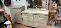 MCM dresser with mirror and matching 4 drawer dresser 