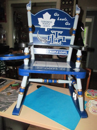 chaise bercante rocking chair toronto maple leafs hockey nhl