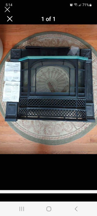Bay window fireplace mantle 