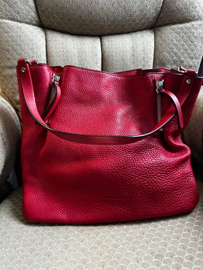 Burberry Maidstone Tote – Red Pebble Leather, View more