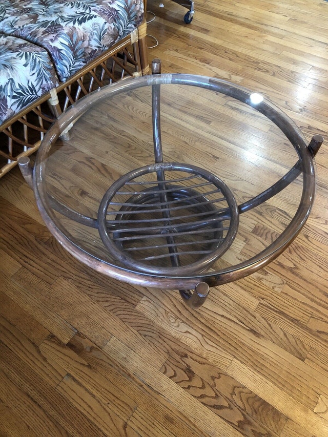 Midcentury Vintage Bamboo Coffee Table Coffee Tables Calgary Kijiji