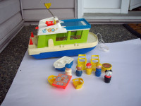 FISHER PRICE HOUSEBOAT, ACCES, VINTAGE
