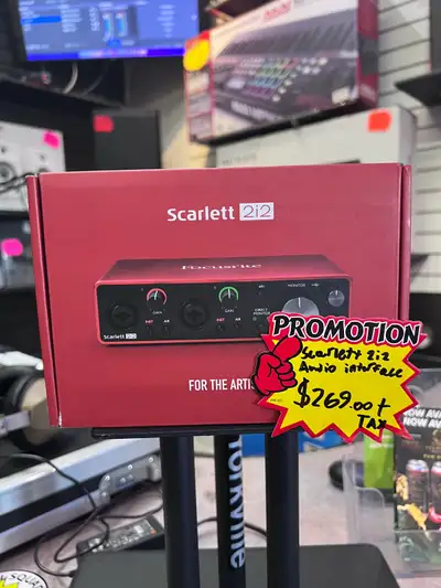 Focusrite Scarlett 2i2 Audio Interface , View more