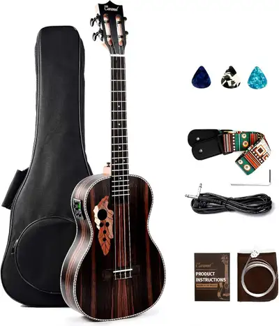 UKULÉLÉ BARITON ET ETUI DUR, View more