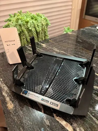 The Nighthawk X6 AC3200 Router with breakthrough Tri-Band WiFi technology delivers a massive combine...