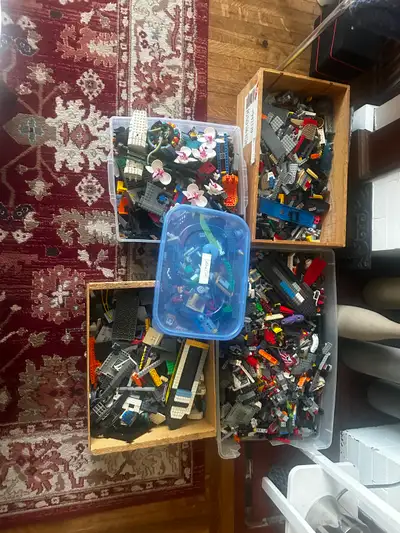 Five boxes of various Lego from 2010-2023 $25 / box $100 for all boxes