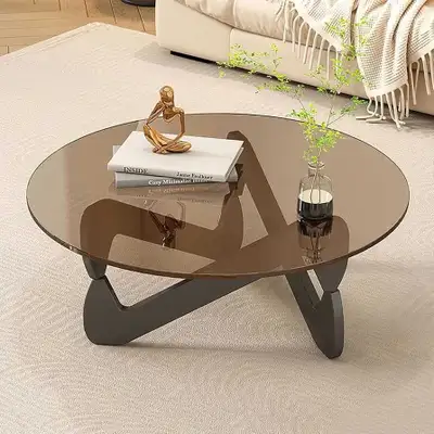 Round Tempered Glass Coffee Table., View more