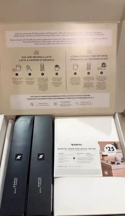 Nespresso capsules set box / 2 flavors :get free $25 coupons, View more