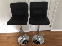 Assembled PU Leather Barstool Set of 2 (Already Assembled)