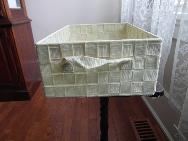 Beige storage basket in Storage & Organization in Stratford - Image 2