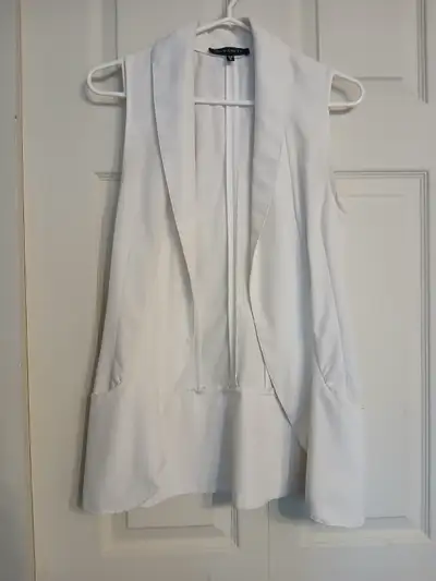 Dynamite white open sleeveless blazer cardigan, size XS/S, View more