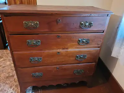 Antique Solid Wood Dresser, View more