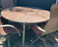 Granite patio table