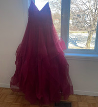 Terani red prom dress