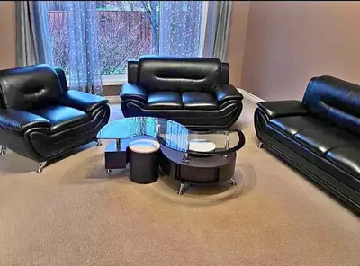 3+2+1 Leather Sofa Set On Sale !! Free Home Delivery, View more