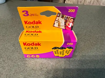 3 Pack of Kodak Gold 200 24 exp. Expired Aug/2022, View more